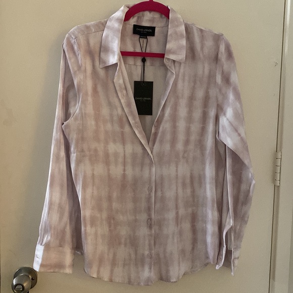 David Lerner Portman Tie Dye Button Down Shirt - Picture 4 of 6